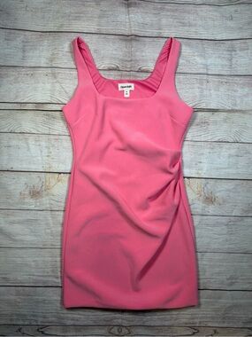 Open Edit Pink Square-Neck Mini Dress